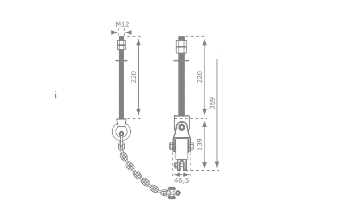 Commercial Birds Nest Swing Hook for group swingscardanthreaded bar